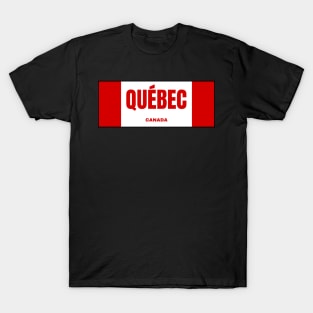 Québec in Canadian Flag T-Shirt